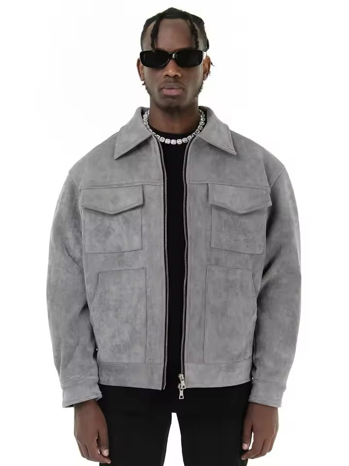 Grey suede jacket